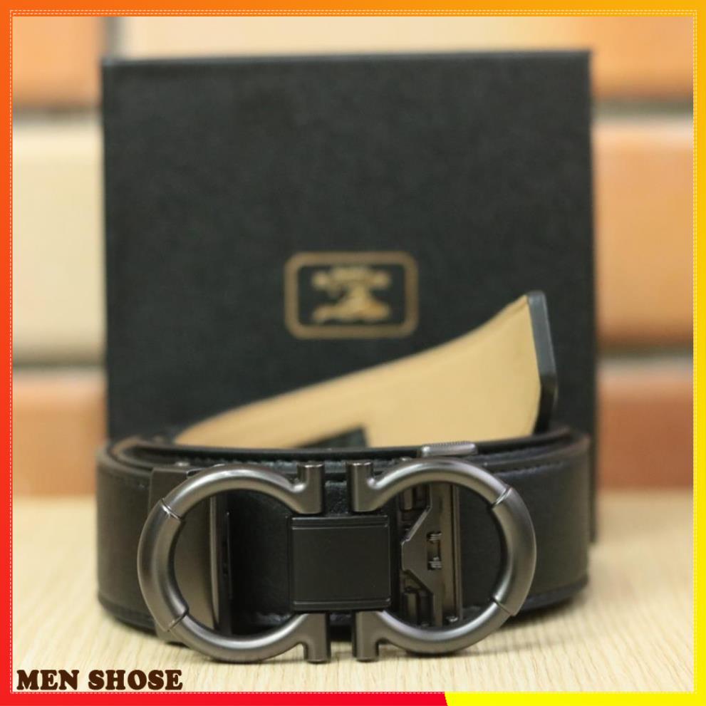 Thắt Lưng Nam Hàng Hiệu Cao Cấp Khóa Cài. Dây Lưng Nam Da  100% Nhập Khẩu Chính Hãng GC305