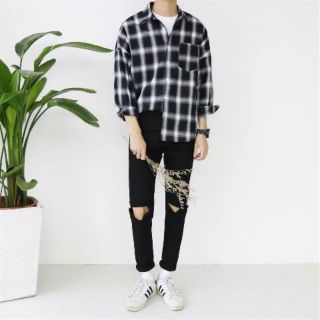 Áo sơ mi Flannel caro Unisex
