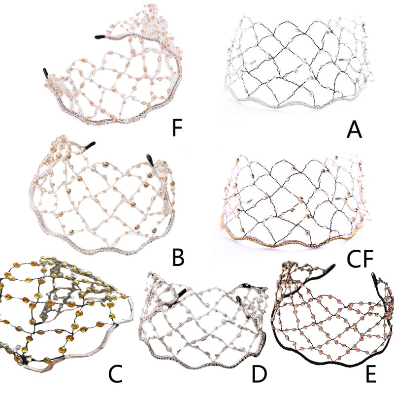 Băng Đô Cài Tóc Dạng Chuỗi Hạt Ngọc Trai Đính Pha Lê Nhân Tạo Phong Cách Baroque Cổ Điển Sang Trọng Dành Cho Cô Dâu