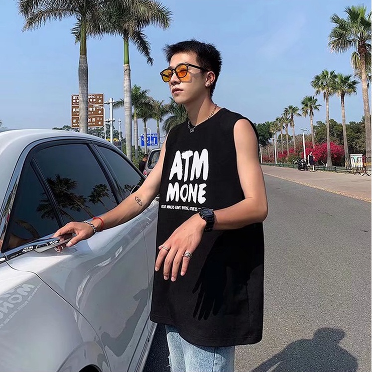 Áo Ba Lỗ Thể Thao Nam In Chữ Size M-5XL Phong Cách hip hop