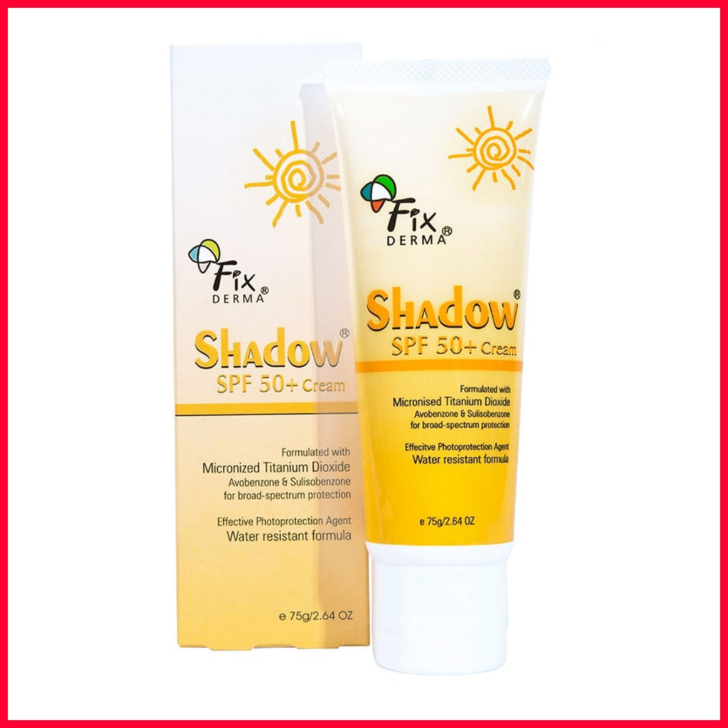 Kem Chống Nắng Fixderma Shadow SPF 50+ (75gram) : chống nắng , dưỡng ẩm, dùng được cho da trẻ em và da nhạy cảm