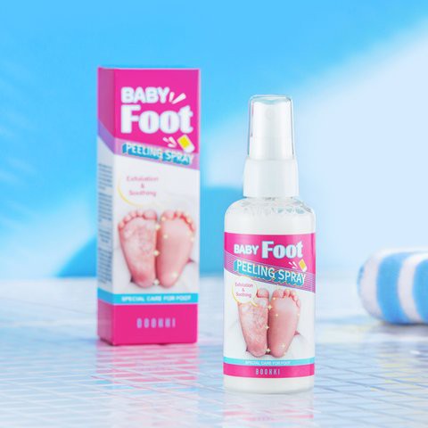 Tẩy Tế Bào Chết và Dưỡng Da Dạng Xịt Cho Bàn Chân Mềm Mại và Mượt Mà Bookki Baby Foot Peeling Spray Gomi Mall