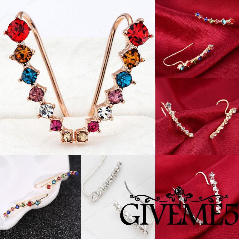 Đôi khuyên tai đính đá lấp lánh thời trang nữ