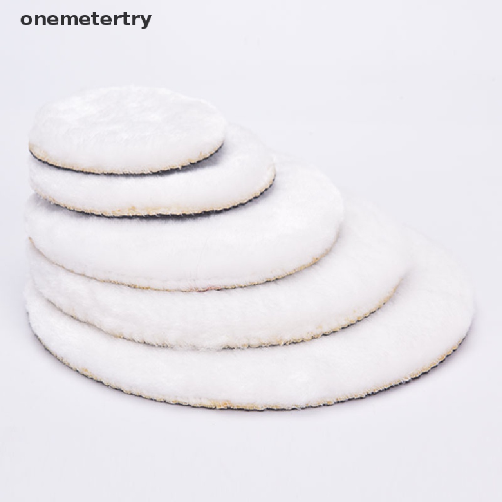 Bộ 5 Đĩa Đánh Bóng Xe Hơi Bằng Len Mềm Mại Màu Trắng Tiện Dụng