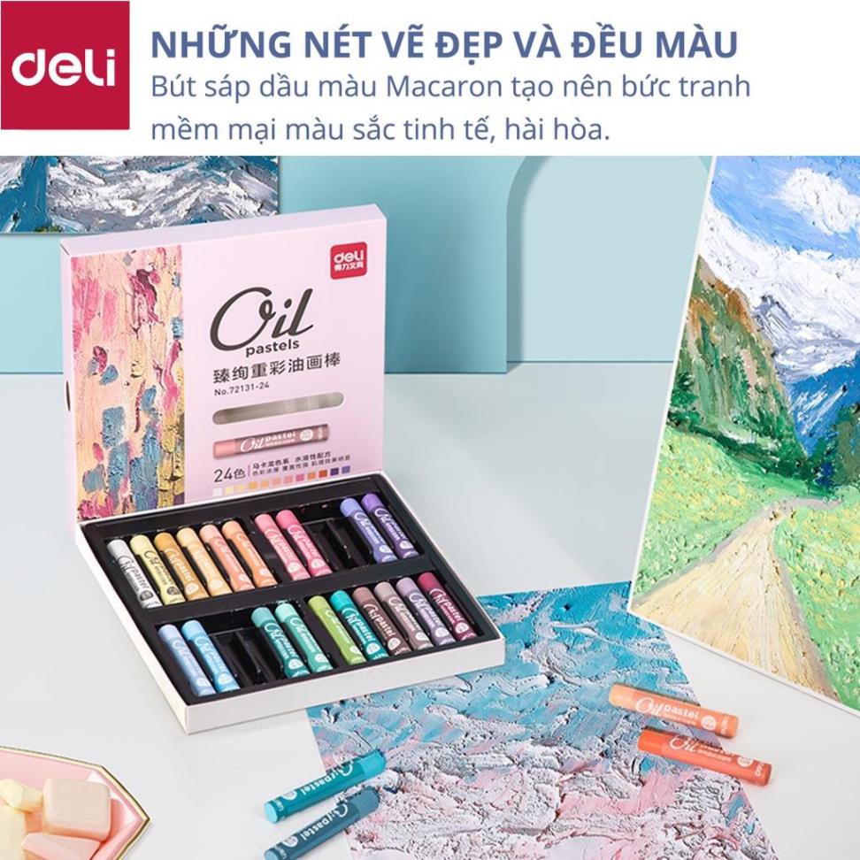 Bút sáp dầu chuyên dụng Deli - 24 Màu - 72131 [Deli]