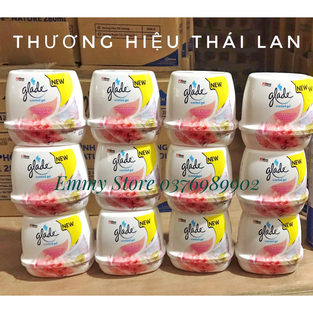 [HÀNG NEW] SÁP THƠM GLADE SAKURA & WATERLILY 180G_ Hoa anh đào và lily