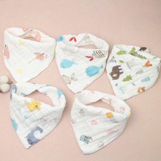 Yếm xô nhăn 6 lớp set 5 chiếc cho bé