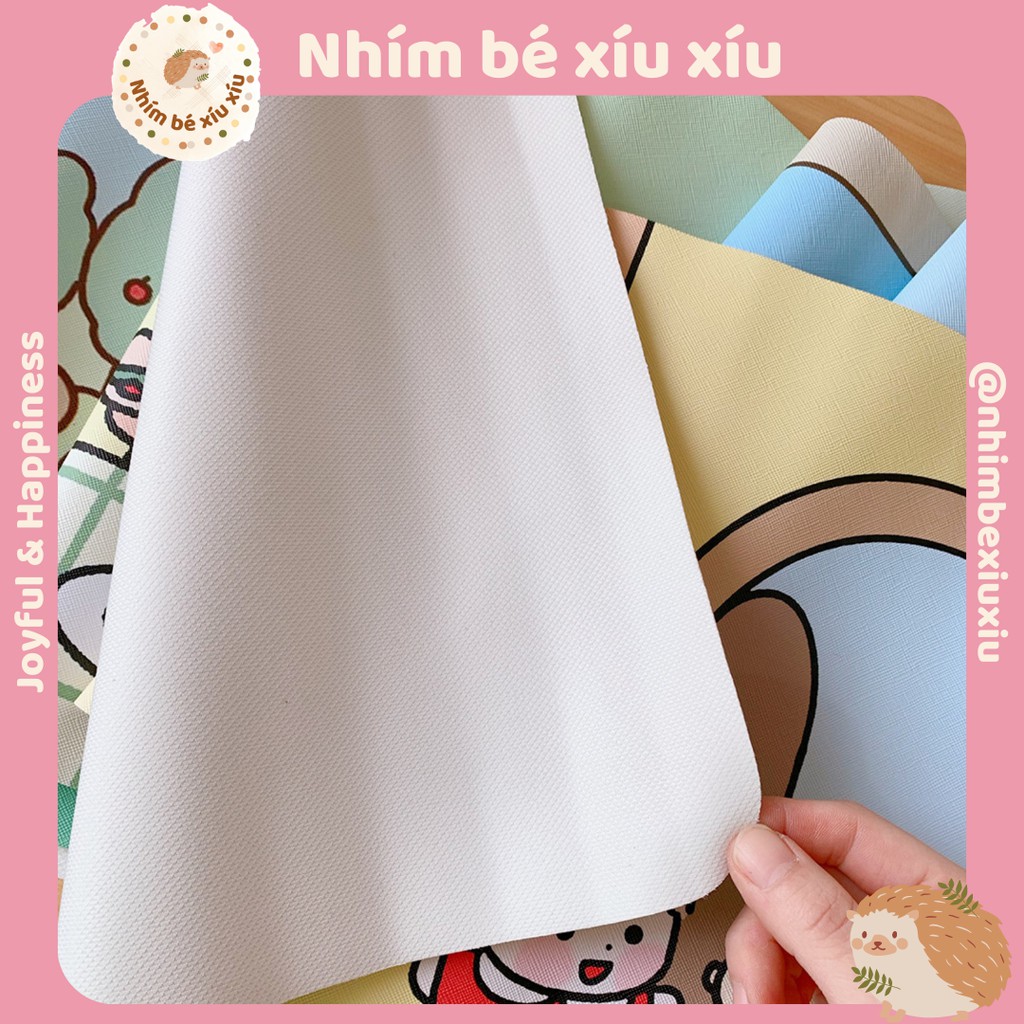 Tấm lót chuột/Bàn di chuột khổ lớn chống thấm nước mouse pad tone XANH nhimbexiuxiu