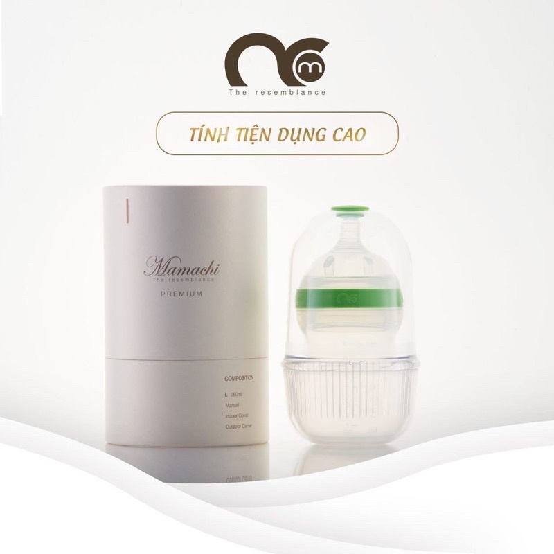 BÌNH SỮA MAMACHI PREMIUM 100% SILICON Y TẾ 160ML/260ML