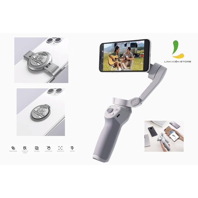 Tay cầm chống rung cho điện thoại DJI OM4 ( Osmo 4 ) Combo, Osmo 4 Se, Osmo 5 - gimbal Osmo Mobile 4 chống rung 3 trục | BigBuy360 - bigbuy360.vn