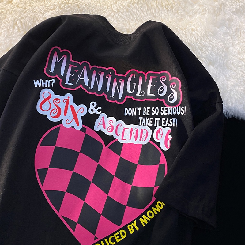 NRVP Áo Thun Nữ Ngắn Tay In Chữ Phong Cách Hàn Quốc