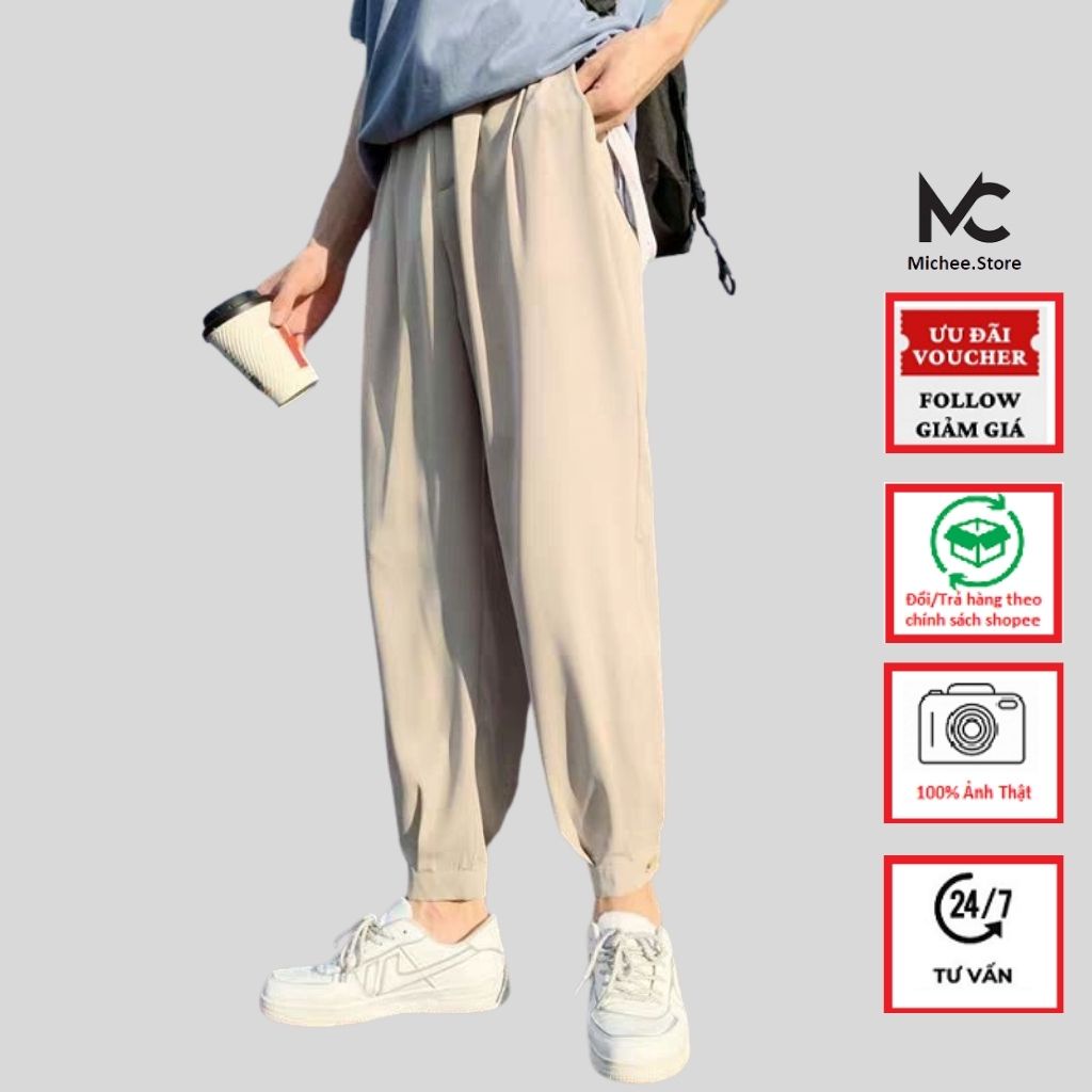 Quần HaRem Baggy ống suông, rộng nam, nữ MC01 hottrend hàn quốc 2021