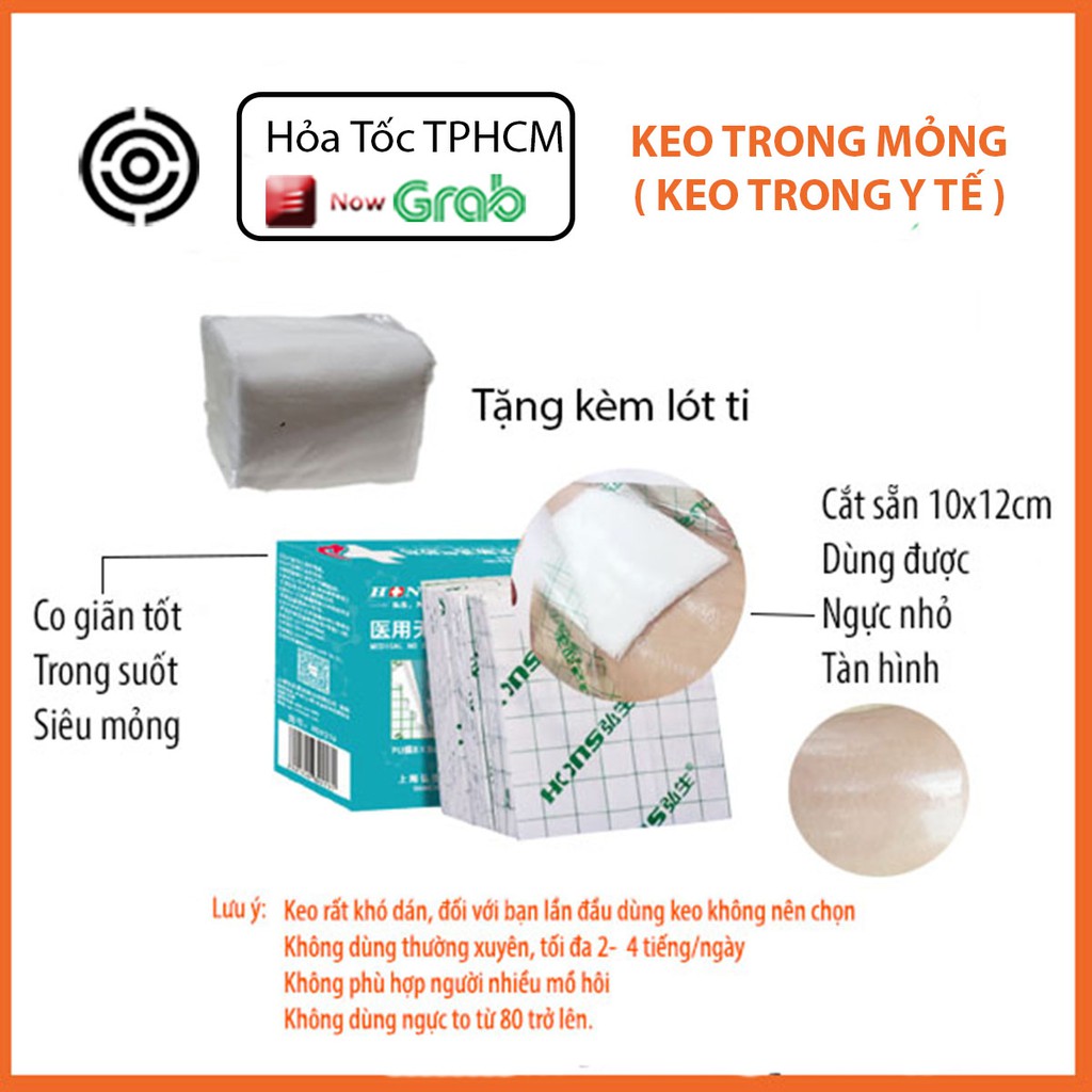 Keo Dán Ngực Tomboy Trong Suốt - Keo Trong Y Tế Trong Mỏng Tàng Hình