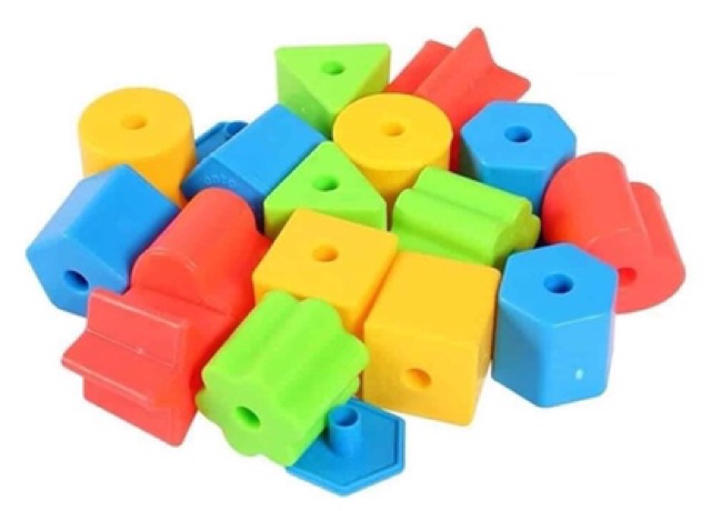 Xâu Dây Mầm Non_Đồ Chơi Nhựa An Toàn_Luồn Hạt Rèn Kỹ Năng Khéo Léo Cho Bé