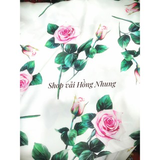 Vải lụa chéo mỹ hoa hồng