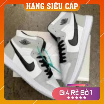 Giầy Jordan 1 xám trắng cao cổ hàng đẹp gía rẻ fullbox