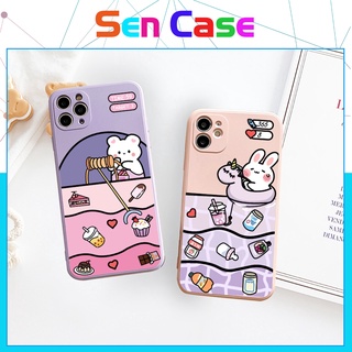 Ốp Lưng Iphone Cạnh Vuông Vuông Thỏ Kéo Kẹo, BVC , Iphone5/5s/6/6plus/6s/6splus/7/7plus/8/8plus/x/xr/xs/11/12/pro/ma- se