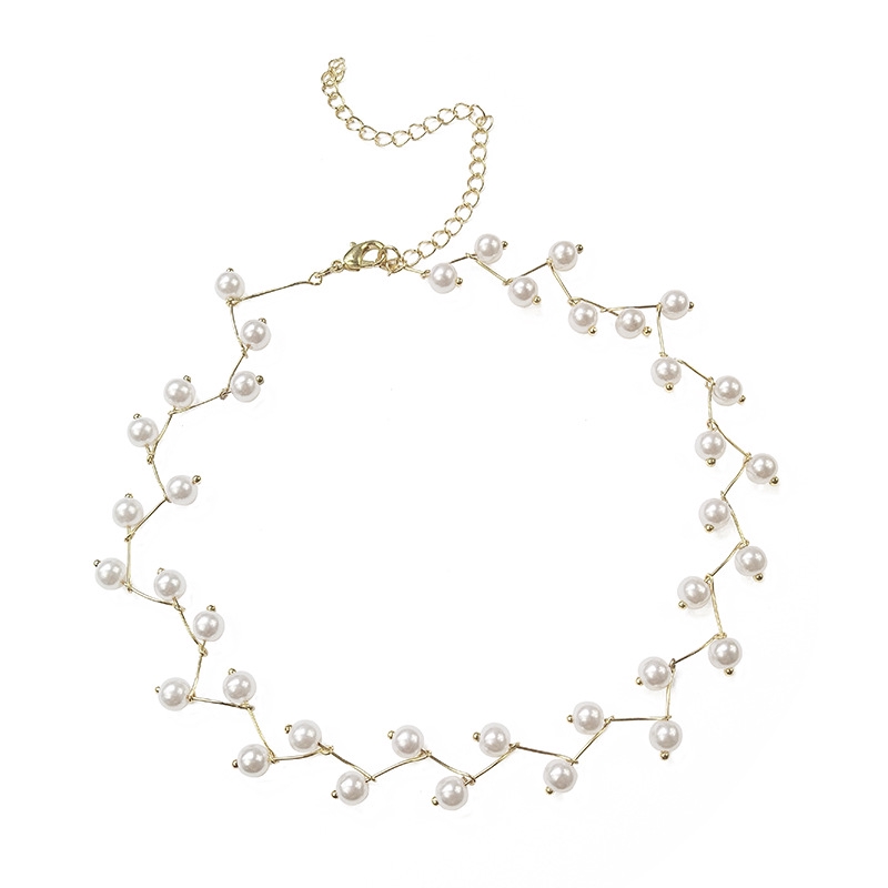 Dây chuyền đính hạt ngọc trai phong cách Hàn Quốc thời trang | BigBuy360 - bigbuy360.vn