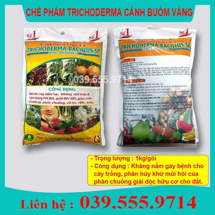 Nấm men ủ Trichoderma 1kg (ủ phân, tưới gốc phòng chống thối rễ, tuyễn trùng..)