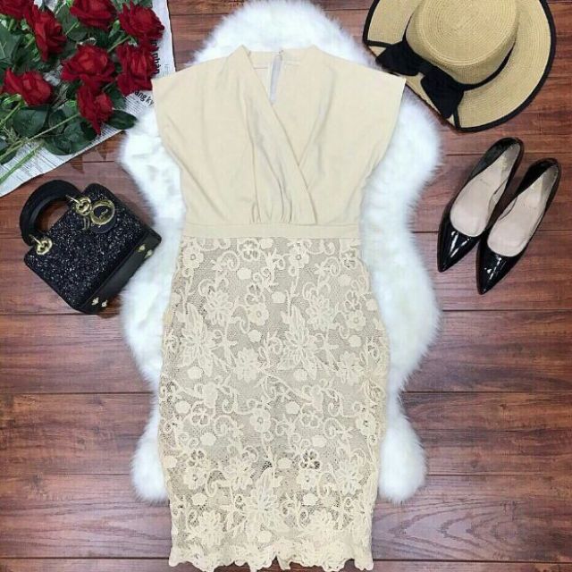 ĐẦM DỰ TIỆC -ĐẦM PHỐI REN ÔM BODY