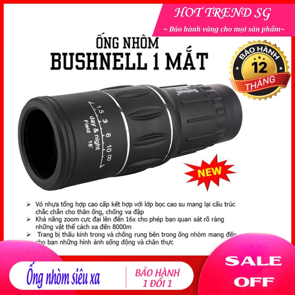 Ống Nhòm BUSHNELL Siêu Zoom,Độ phóng đại lớn,aTông Màu Đẹp, Tốc Độ Lấy Nét Nhanh