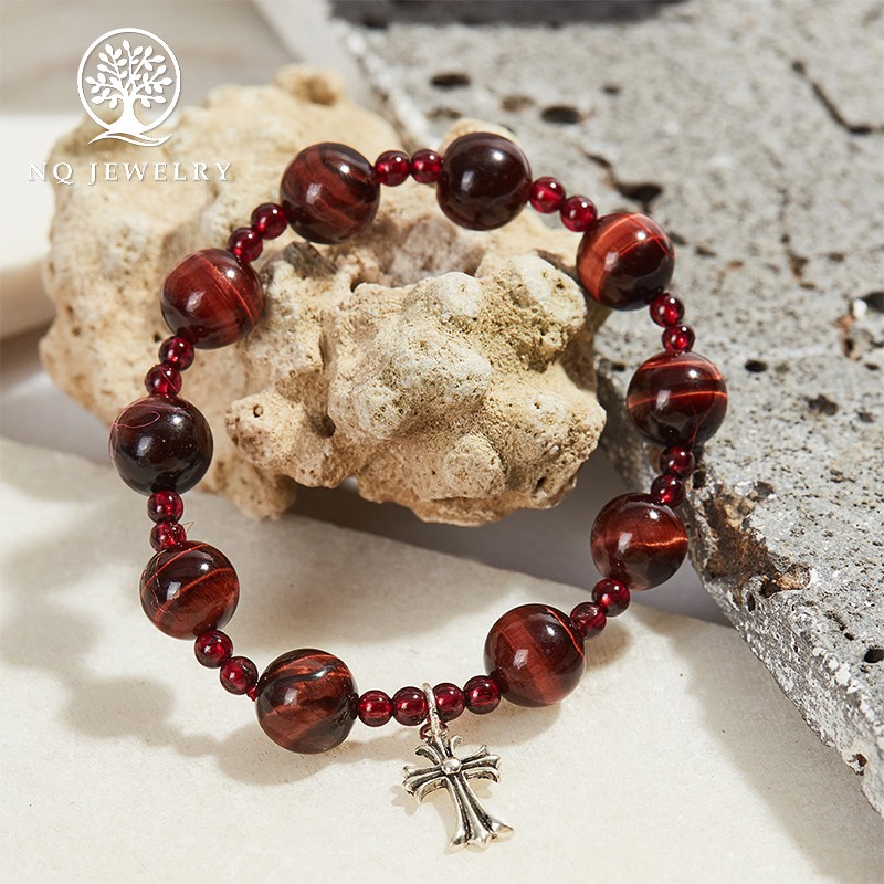 Vòng Mân Côi - Chuỗi Mân Côi MH Nâu Đỏ 10mm - NQ Jewelry