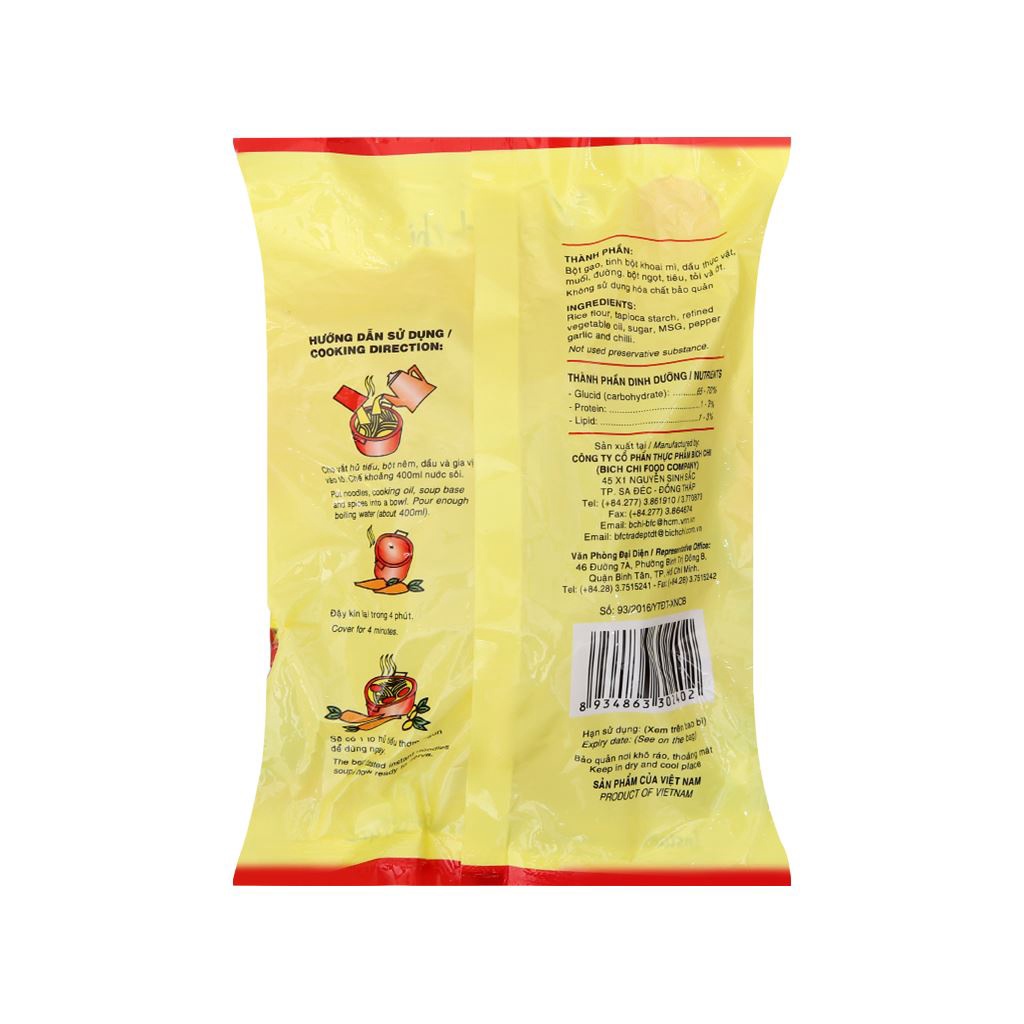 Thùng 30 gói Hủ tiếu Nam Vang Vina Bích Chi gói 60g