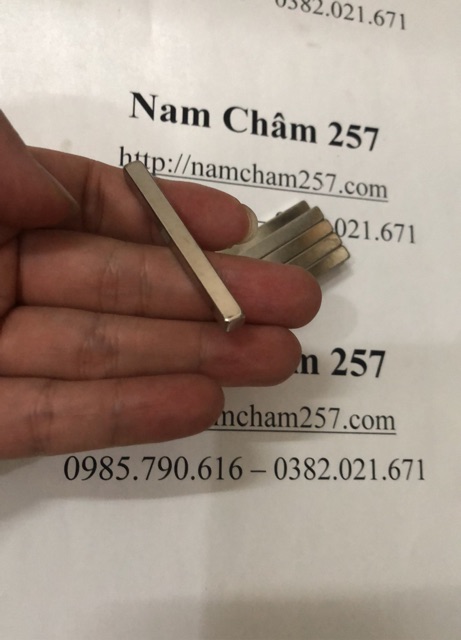 [Xả Kho] Nam châm khối 50x5x5mm, nam châm thanh trắng đất hiếm 50*5*5mm lực hút mạnh