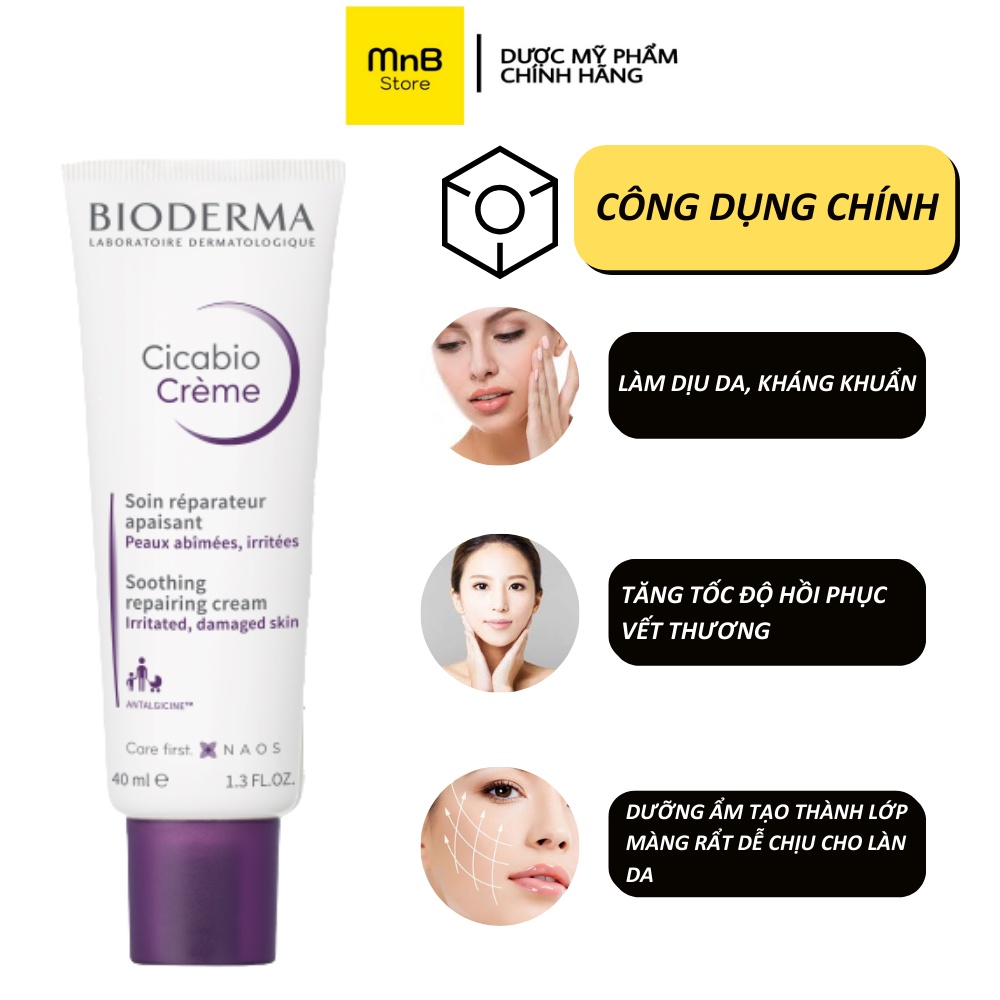 Kem dưỡng phục hồi Bio Cicabio Cream làm dịu và giảm đỏ rát da 40ml