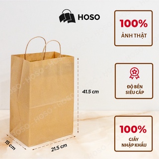 Túi giấy kraft Nhật có quai V5 đựng quà, thực phẩm
