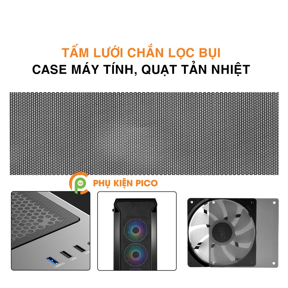 Tấm lưới chắn lọc bụi case máy tính quạt tản nhiệt nhiều kích thước - Tấm lưới chống bụi tự cắt