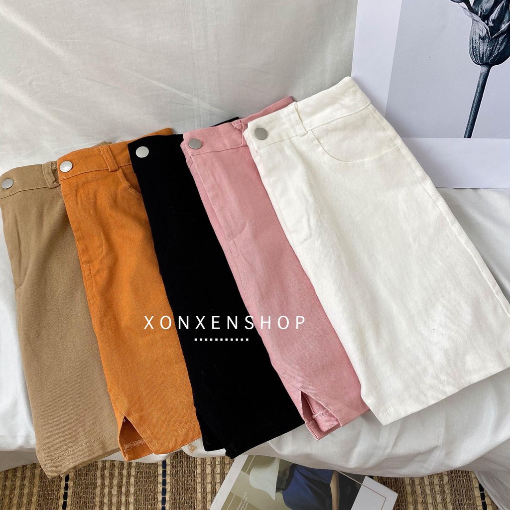 Chân váy chữ A dáng ngắn Xonxen shop chất vải kaki size s m, mã 656 | BigBuy360 - bigbuy360.vn