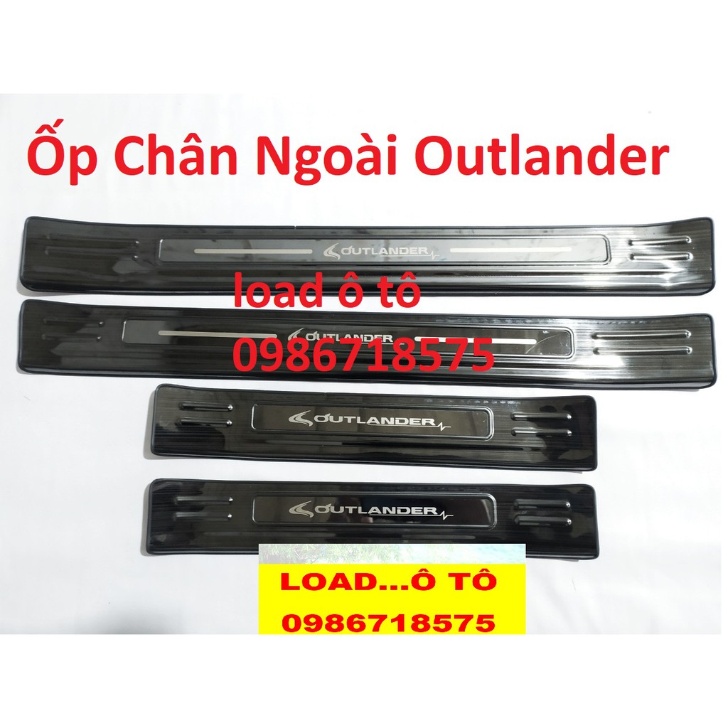 Ốp Bậc Bước Chân Outlander 2019-2021 Mẫu titan Cao Cấp