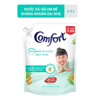 Nước Xả Vải Comfort kháng khuẩn dịu nhẹ túi 2.4L