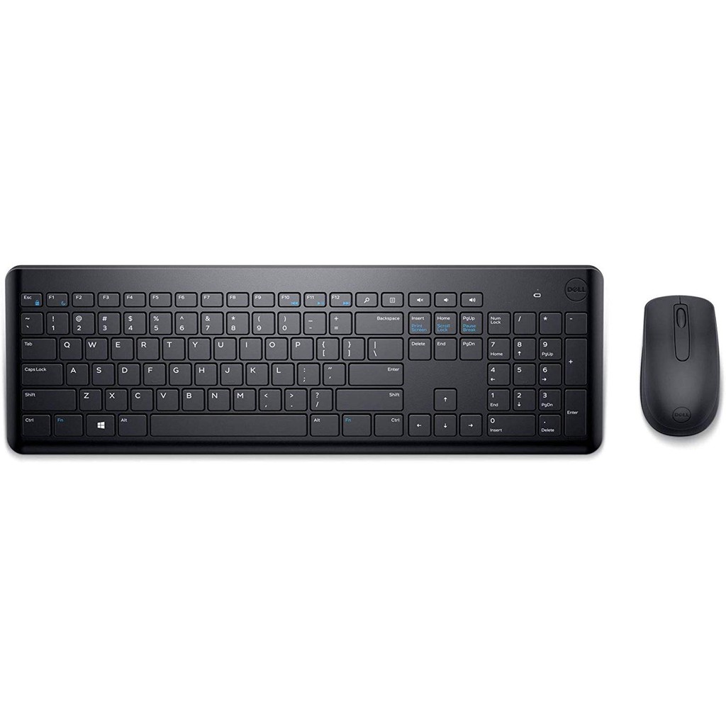 [Mã ELMS5 giảm 7% đơn 300K] Bộ phím chuột không dây Dell Wireless Keyboard and Mouse (English) KM117 Black