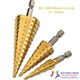 Bộ 3 mũi khoan tháp bước 4 -32mm