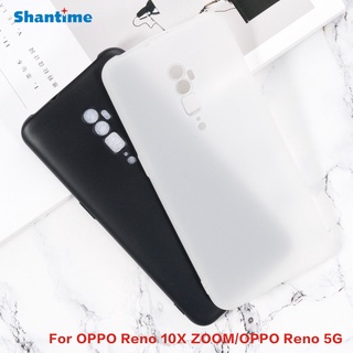 Ốp điện thoại TPU mềm trong suốt màu trắng đen cho OPPO Reno 10x Zoom CPH1919 OPPO Reno 5G CPH1921