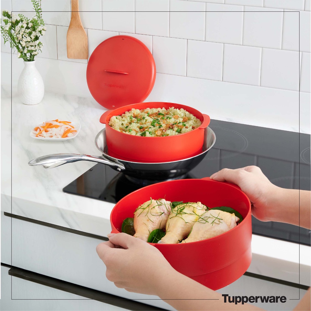 Xửng Hấp Tupperware Steam It 1/2/3 tầng các màu sắc