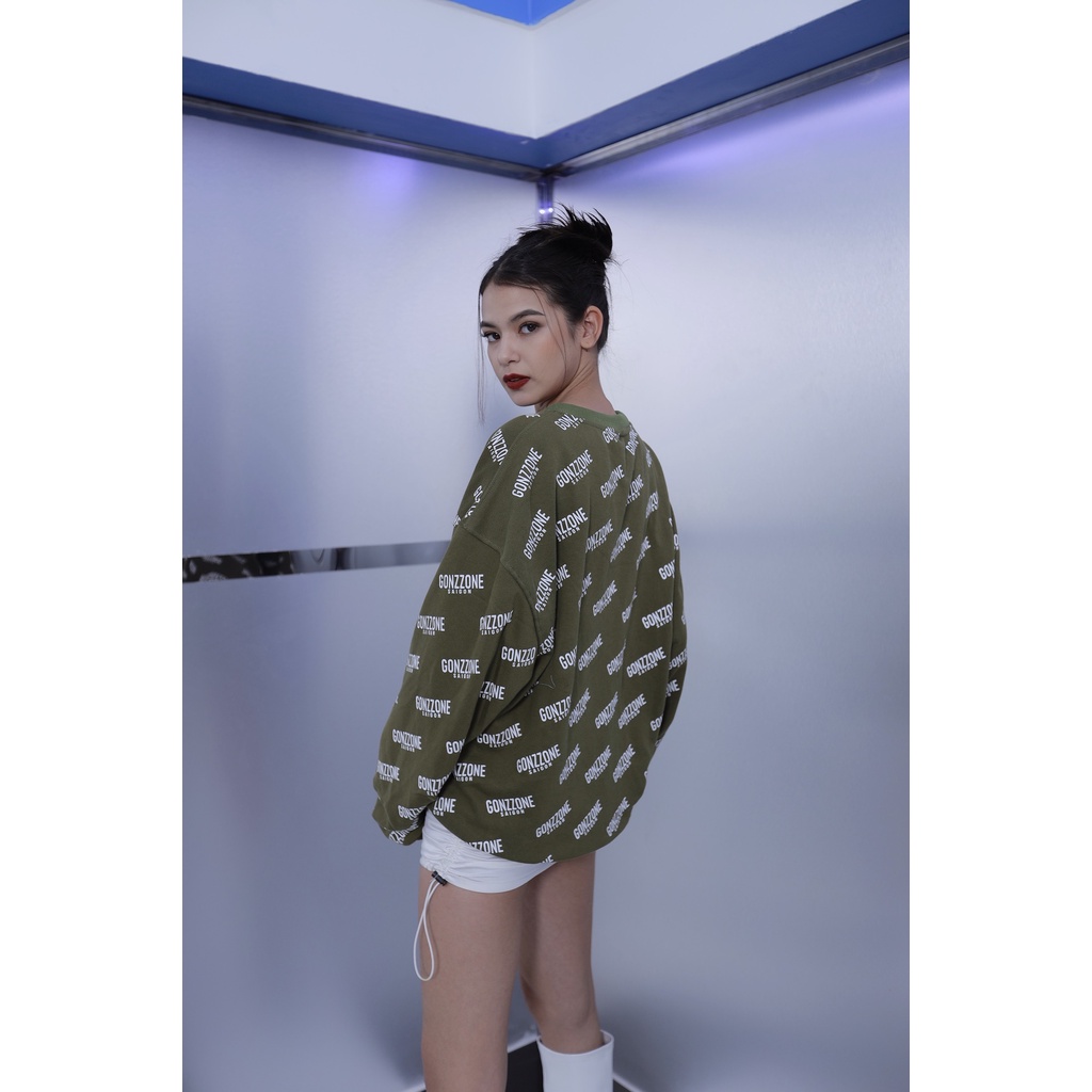 Áo Sweater Form Rộng Mùa Đông Sweater Gozzone  - Màu Rêu