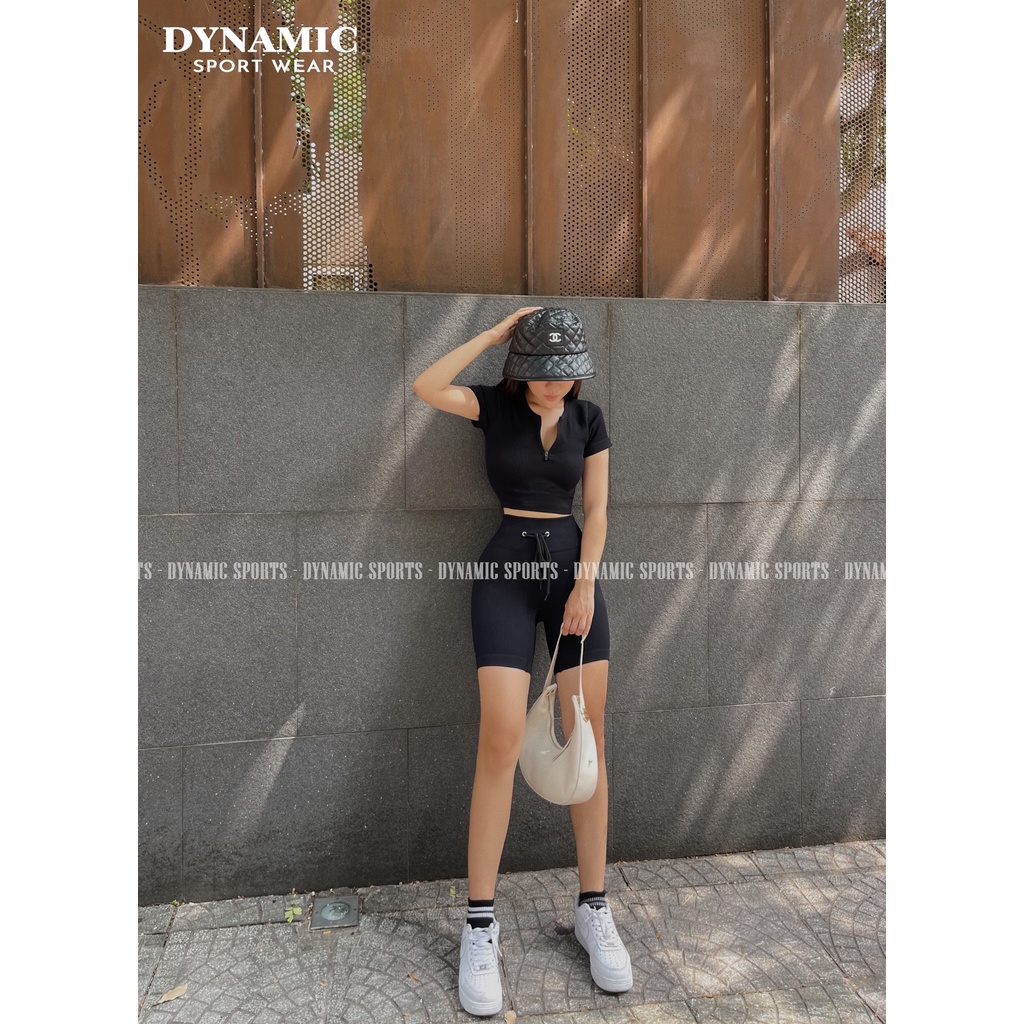 Quần đùi và Croptop thể thao tập Gym, Yoga, Aerobic nữ Biker