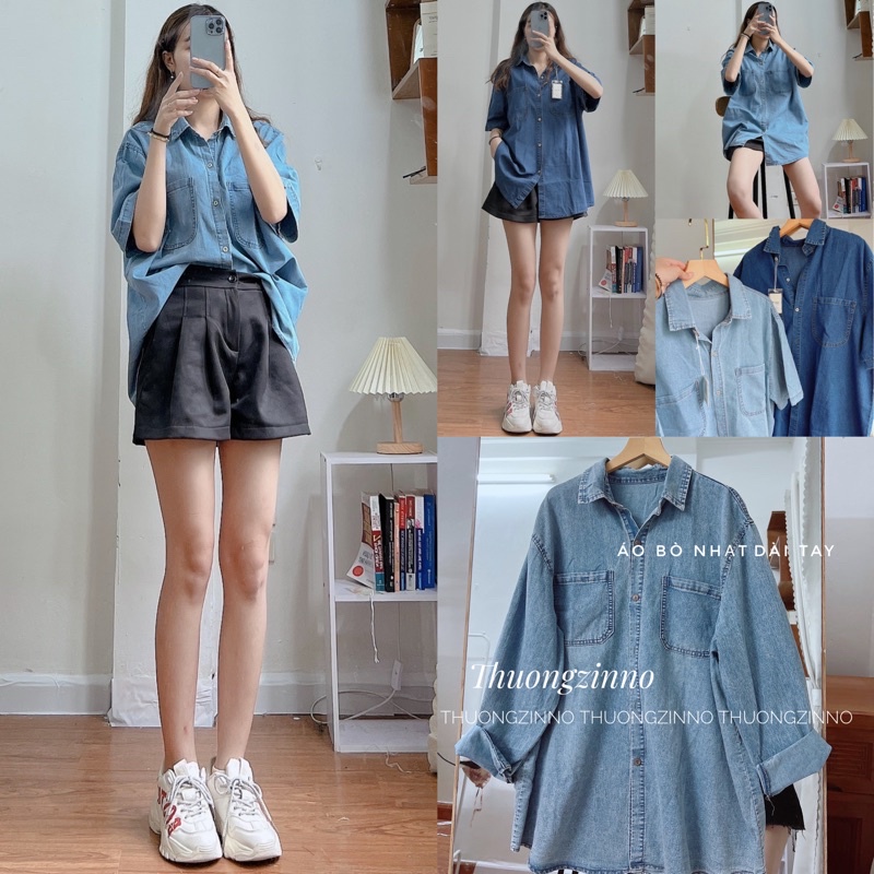 [Ảnh thật/Video]Áo khoác bò oversize phong cách ulzzang chất đẹp Áo khoác jean Quang Châu | BigBuy360 - bigbuy360.vn