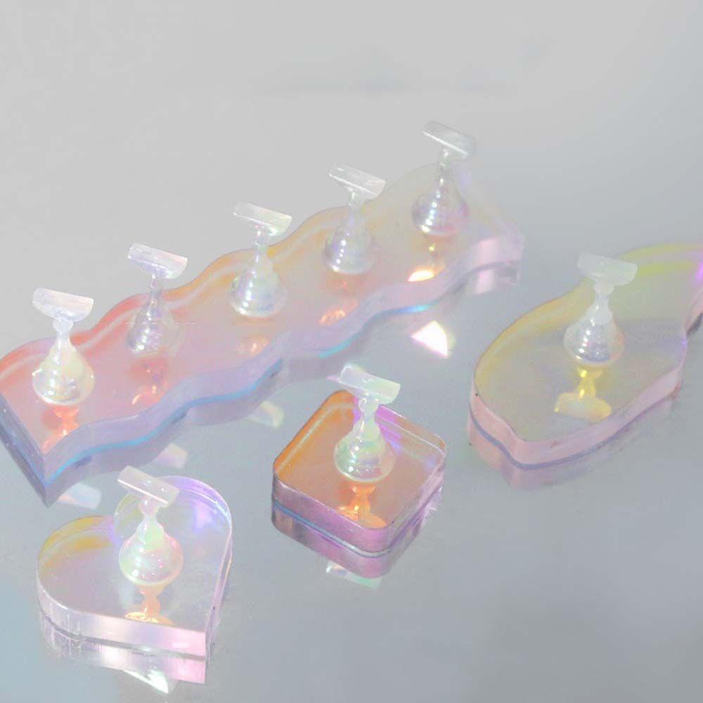Đế Trưng Bày Móng Tay Giả Trái Tim Bằng Acrylic Tiện Dụng Đứng