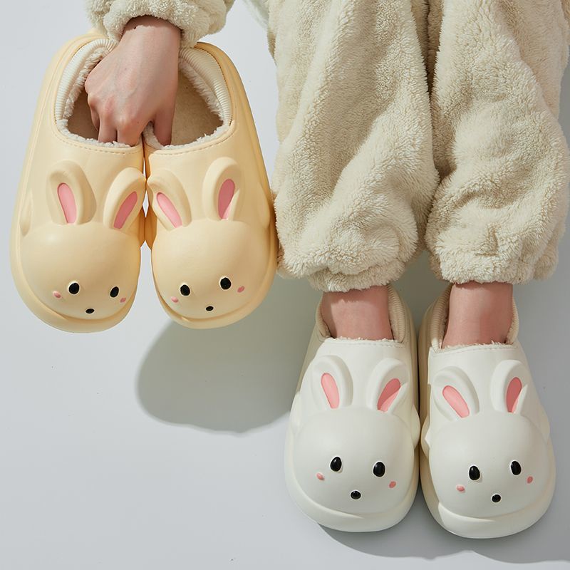 Dép Bông Đi Trong Nhà Mùa Đông Đế Dày Lót Lông Cừu Đẹp Mắt Dễ Thương Dành Cho Bạn Nữ