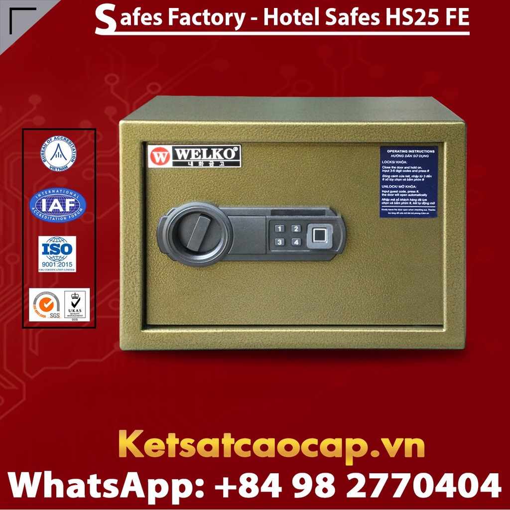 Két Sắt Khách Sạn Hotel Safes WELKO HS25 FE