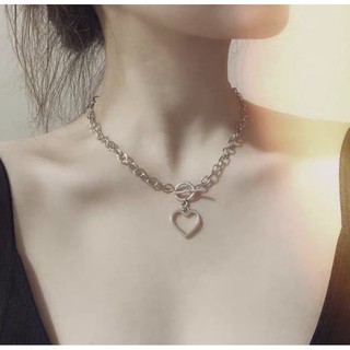 Vòng cổ trái tim bạc cao cấp