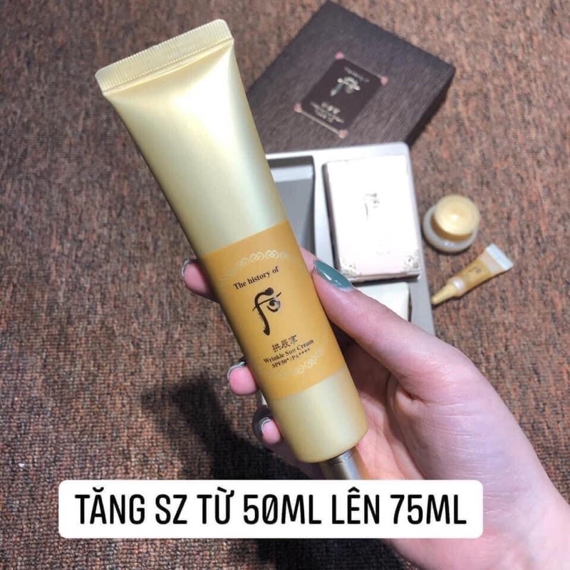 Set Kem Chống Nắng Whoo vàng wrinkle sun cream