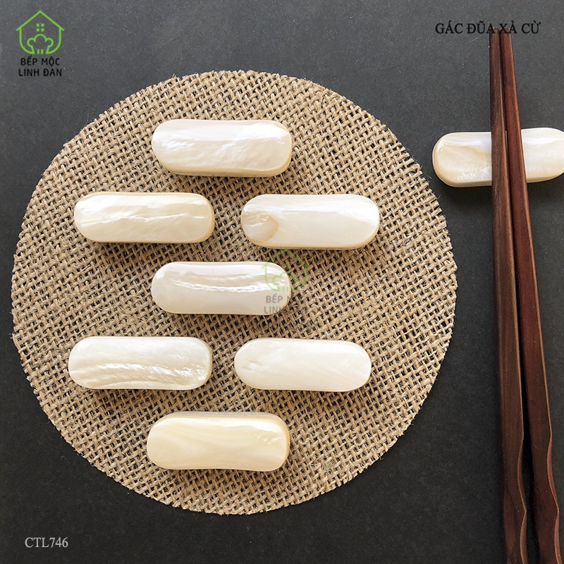 Gác Đũa Xà Cừ Trắng HAHANCO  Bộ 10 Chiếc_Chất Liệu Tự Nhiên An Toàn Cho Sức Shỏe