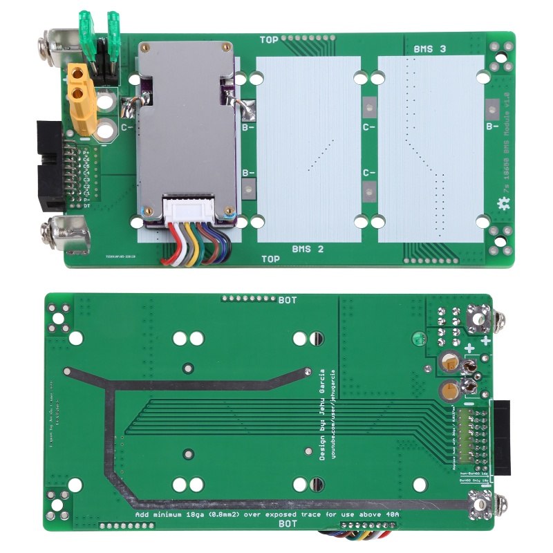 Hộp Li-ion 18650 Ngăn Đựng Pin Li-ion 7S BMS 29.4V Ốp