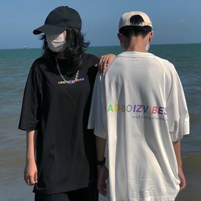 [Ảnh+Video thật] Áo thun tay lỡ SADBOIZ phông Unisex nam nữ Cotton oversize form rộng SADBOIZVIBES