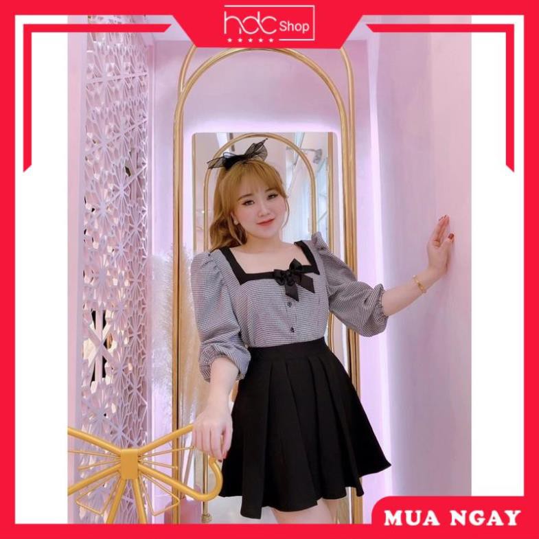 [CAO CẤP] Đầm bigsize công sở - 🍒 Chân váy xếp ly có quần trong Bigsize 60-85 ký